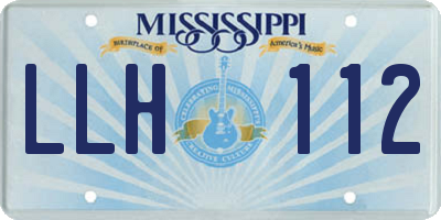 MS license plate LLH112