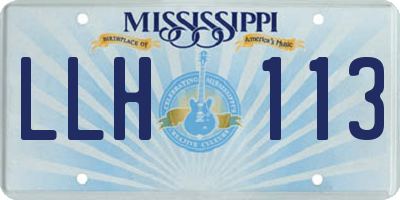 MS license plate LLH113