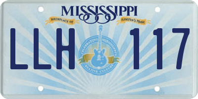 MS license plate LLH117
