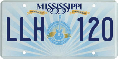 MS license plate LLH120