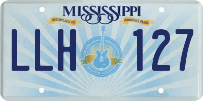 MS license plate LLH127