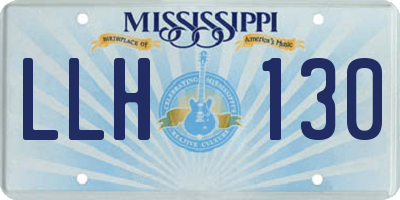 MS license plate LLH130