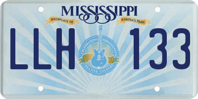 MS license plate LLH133