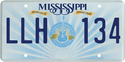 MS license plate LLH134
