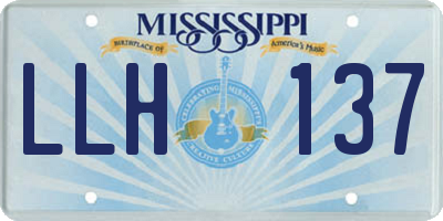MS license plate LLH137
