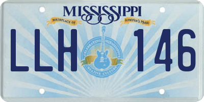 MS license plate LLH146