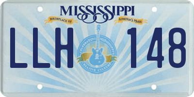 MS license plate LLH148