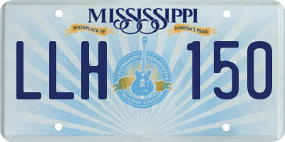 MS license plate LLH150
