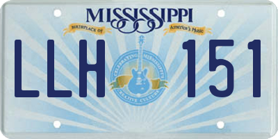 MS license plate LLH151