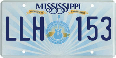 MS license plate LLH153