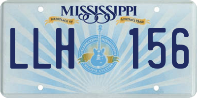 MS license plate LLH156