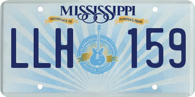 MS license plate LLH159