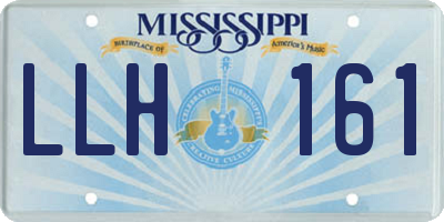 MS license plate LLH161