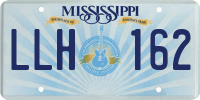 MS license plate LLH162