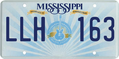 MS license plate LLH163