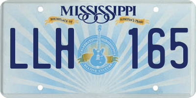 MS license plate LLH165