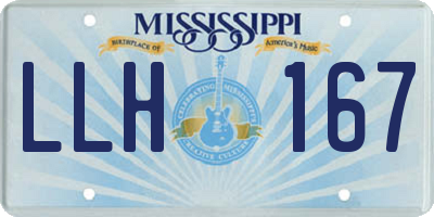 MS license plate LLH167