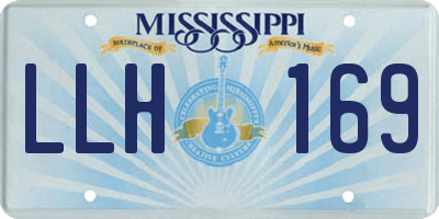 MS license plate LLH169