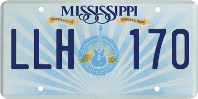 MS license plate LLH170