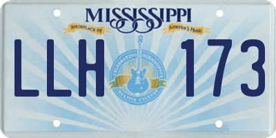 MS license plate LLH173