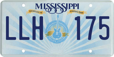 MS license plate LLH175