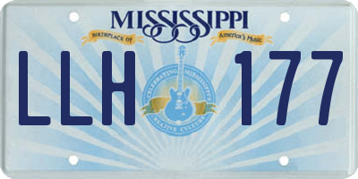 MS license plate LLH177