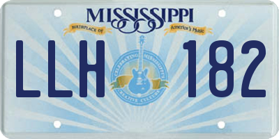 MS license plate LLH182