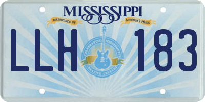 MS license plate LLH183