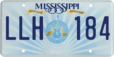 MS license plate LLH184
