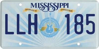 MS license plate LLH185