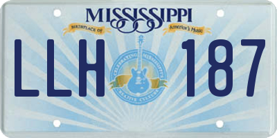 MS license plate LLH187
