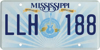 MS license plate LLH188