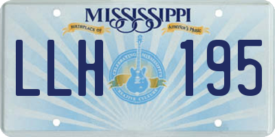 MS license plate LLH195