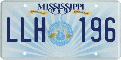 MS license plate LLH196