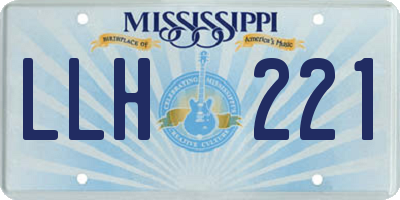 MS license plate LLH221