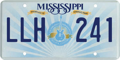 MS license plate LLH241