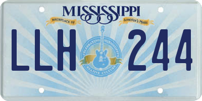 MS license plate LLH244