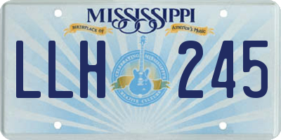 MS license plate LLH245