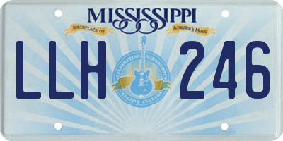 MS license plate LLH246