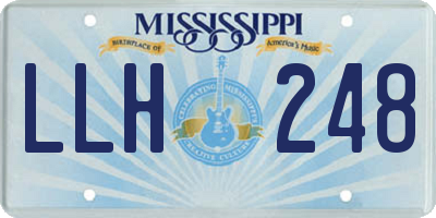MS license plate LLH248