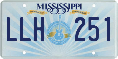 MS license plate LLH251