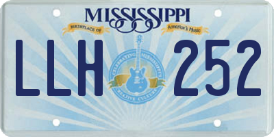 MS license plate LLH252