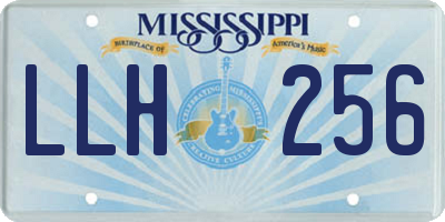 MS license plate LLH256