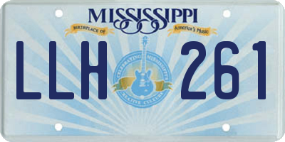 MS license plate LLH261