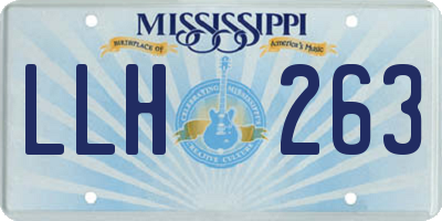 MS license plate LLH263