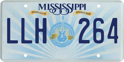MS license plate LLH264