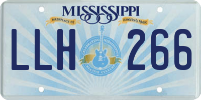 MS license plate LLH266