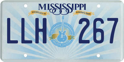 MS license plate LLH267