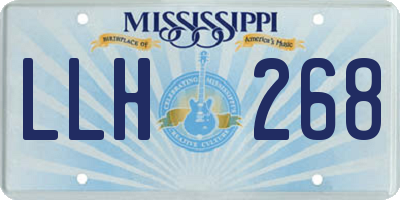 MS license plate LLH268