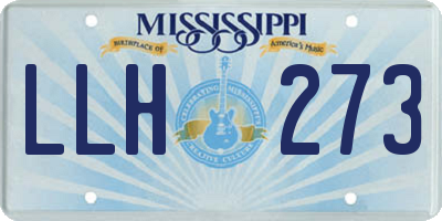 MS license plate LLH273
